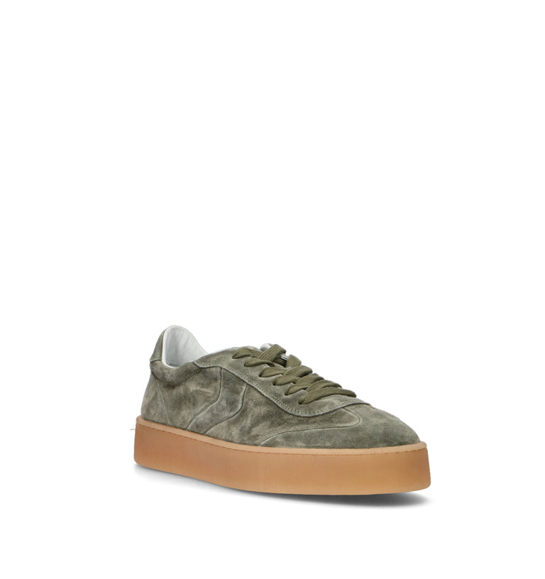 VOILE BLANCHE Sneaker uomo militare in suede
