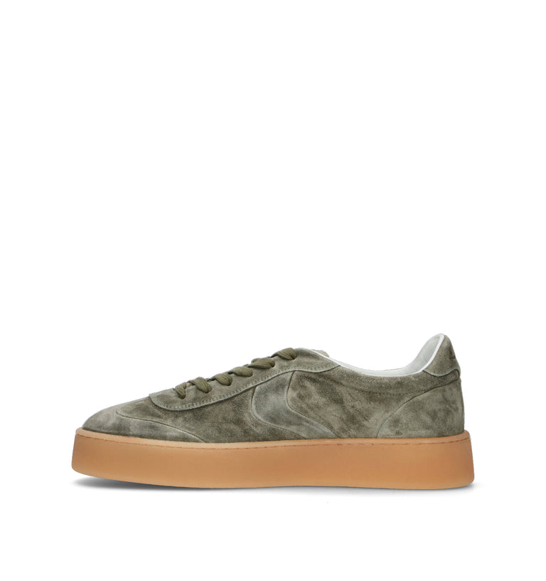 VOILE BLANCHE Sneaker uomo militare in suede