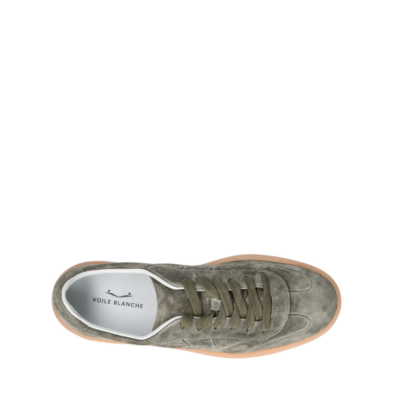 VOILE BLANCHE Sneaker uomo militare in suede