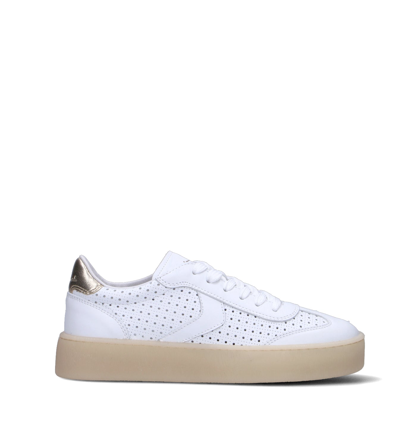 VOILE BLANCHE Sneaker donna bianca in pelle