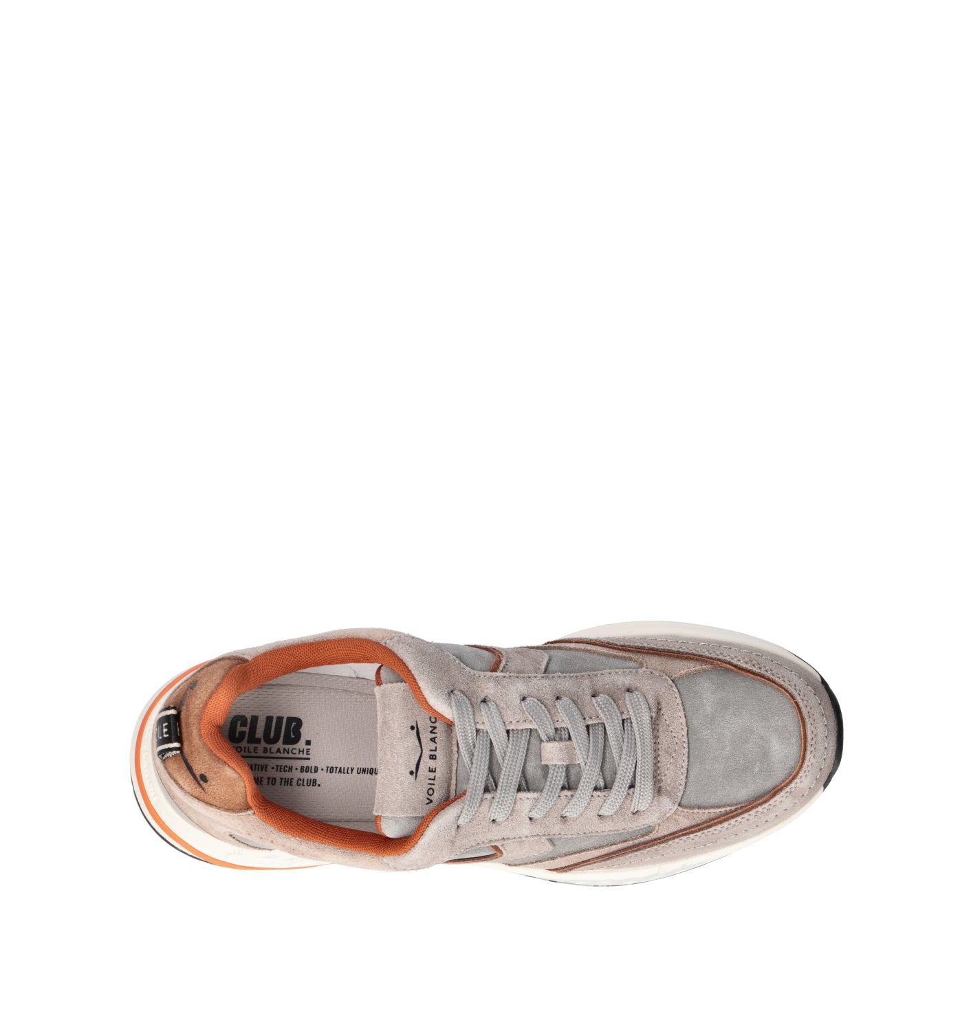 VOILE BLANCHE Sneaker uomo grigia in suede