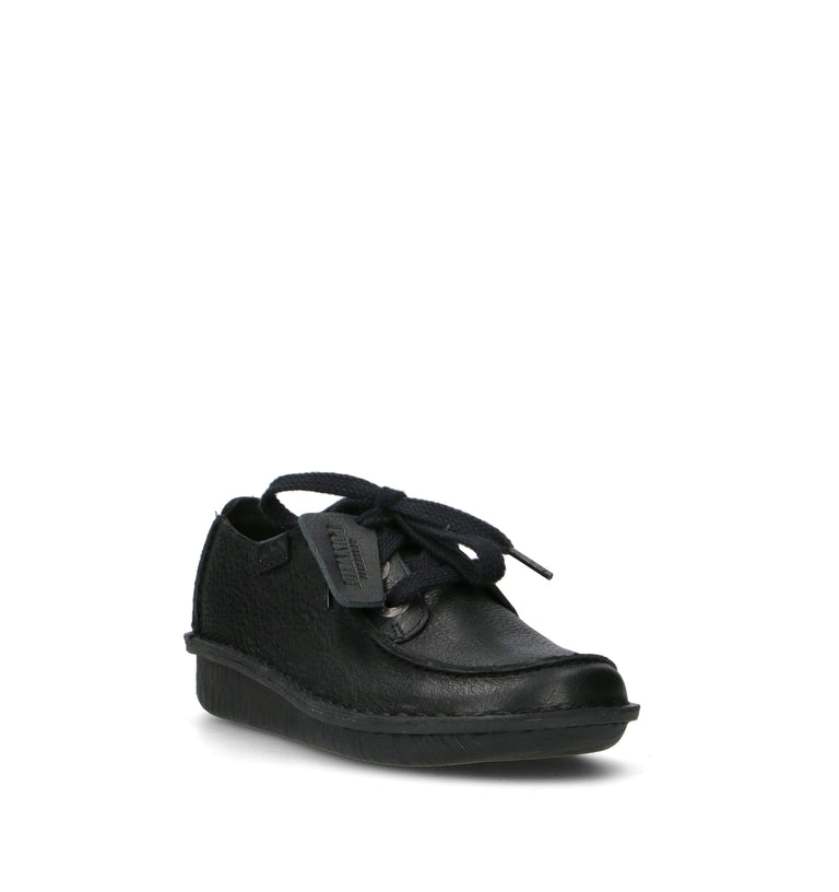 CLARKS CORE FUNNY DREAM Stringata donna nera in pelle