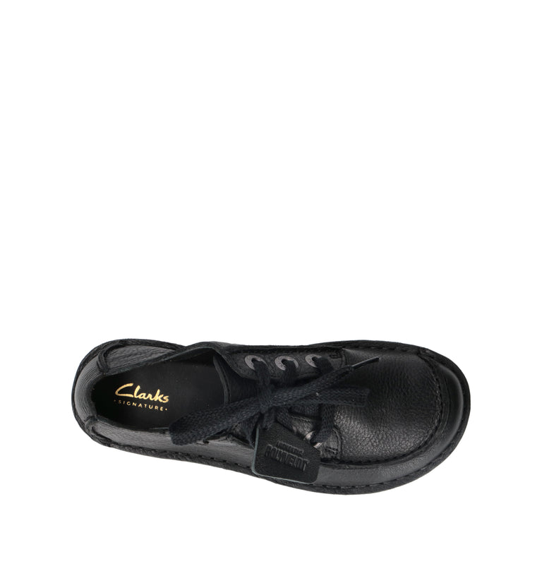 CLARKS CORE FUNNY DREAM Stringata donna nera in pelle