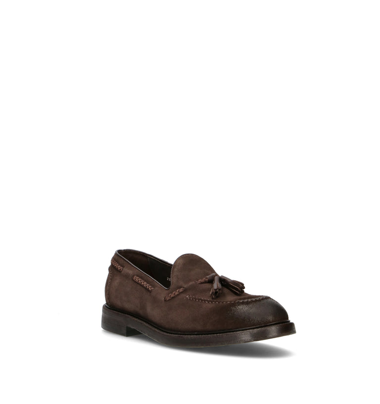 GREEN GEORGE Mocassino uomo marrone in suede