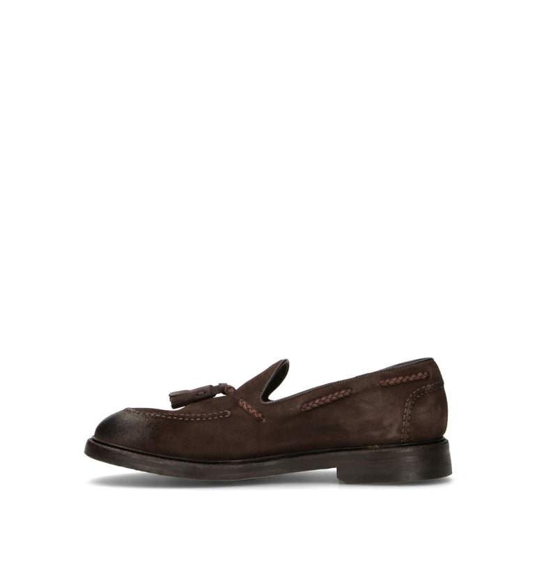 GREEN GEORGE Mocassino uomo marrone in suede