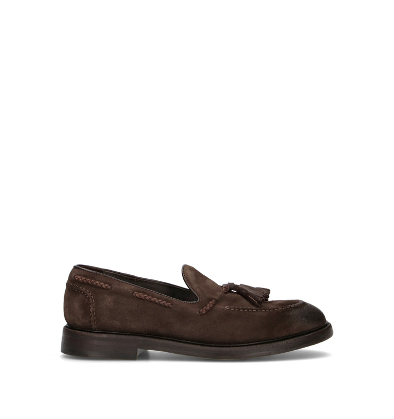 GREEN GEORGE Mocassino uomo marrone in suede