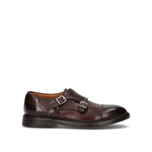 GREEN GEORGE Stringata uomo marrone in pelle