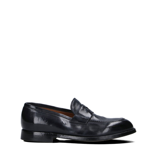 GREEN GEORGE Mocassino uomo blu in pelle