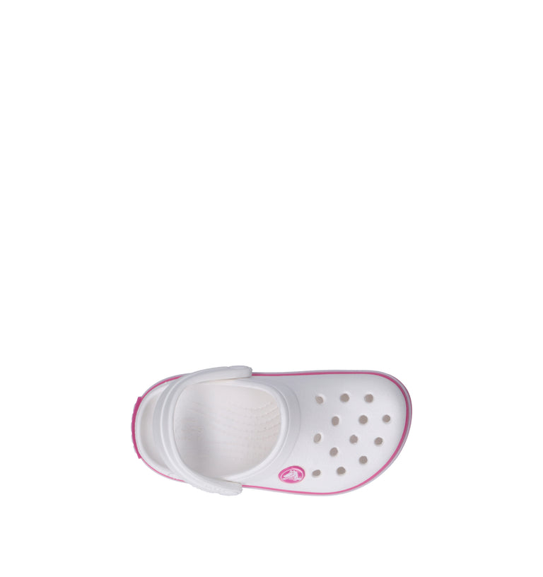 CROCS Zoccolo bimba bianca/fucsia