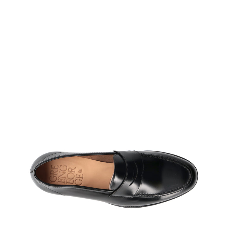 GREEN GEORGE Mocassino uomo nero in pelle