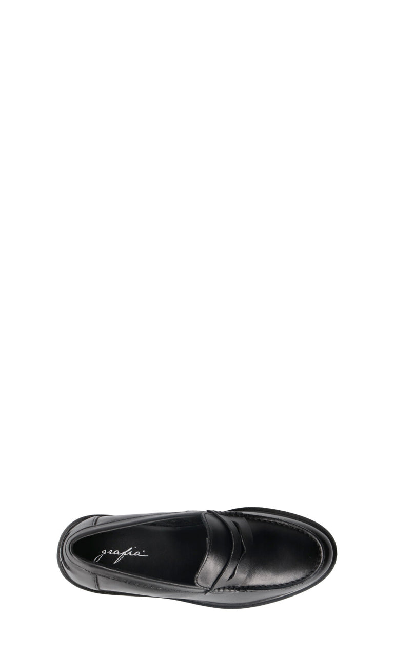 GRAFIA Mocassino donna nero in pelle