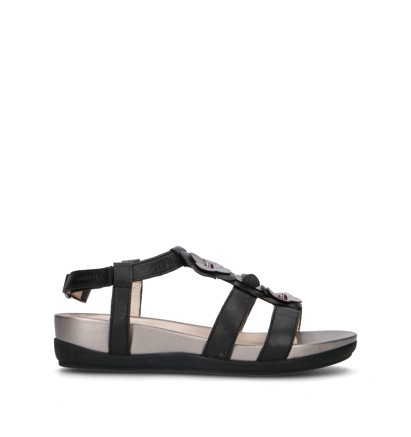 STONEFLY Sandalo donna nero in pelle