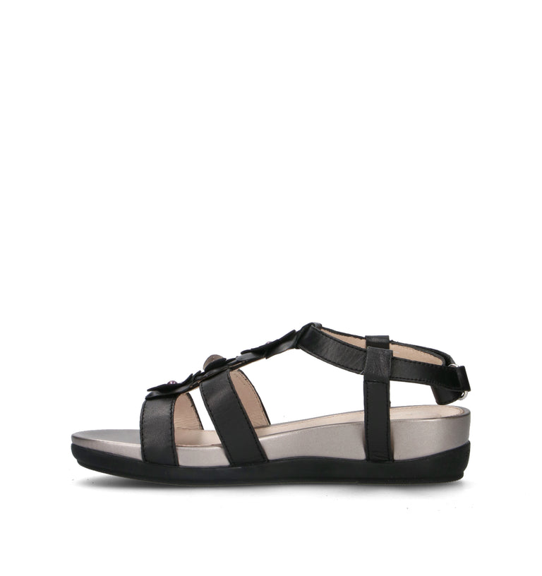 STONEFLY Sandalo donna nero in pelle