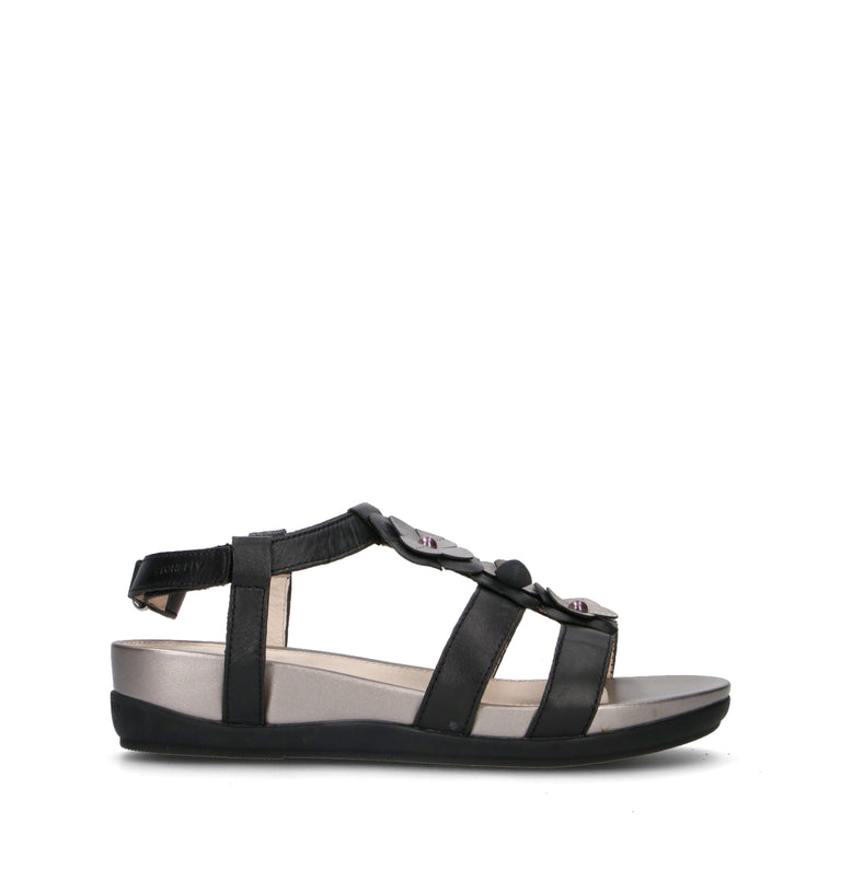 STONEFLY Sandalo donna nero in pelle