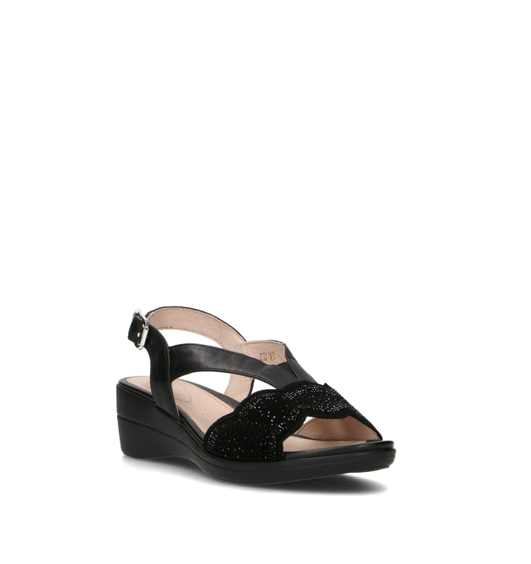 STONEFLY Sandalo donna nero in pelle