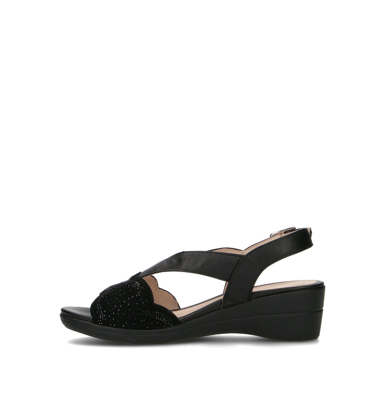 STONEFLY Sandalo donna nero in pelle