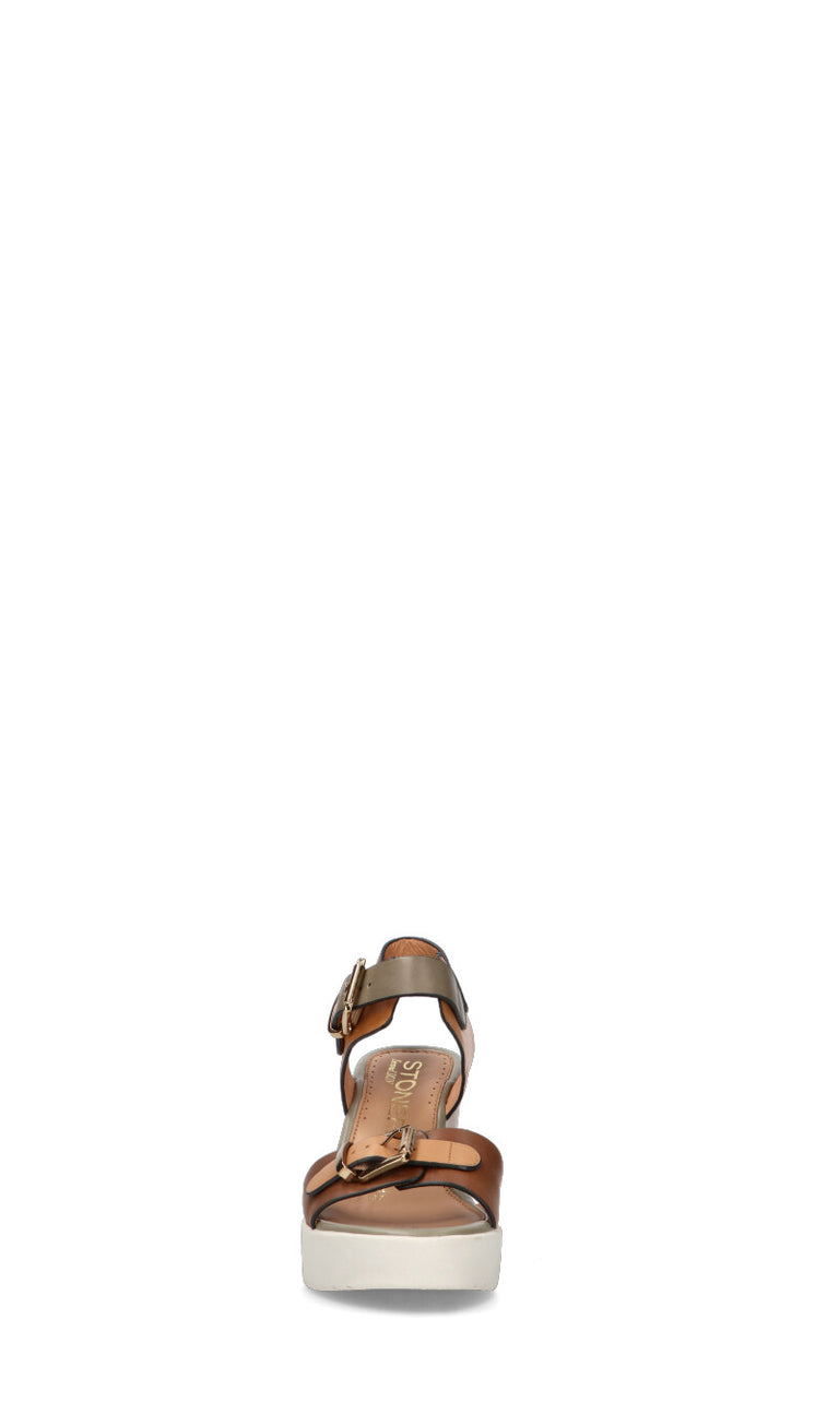 STONEFLY Sandalo donna marrone in pelle