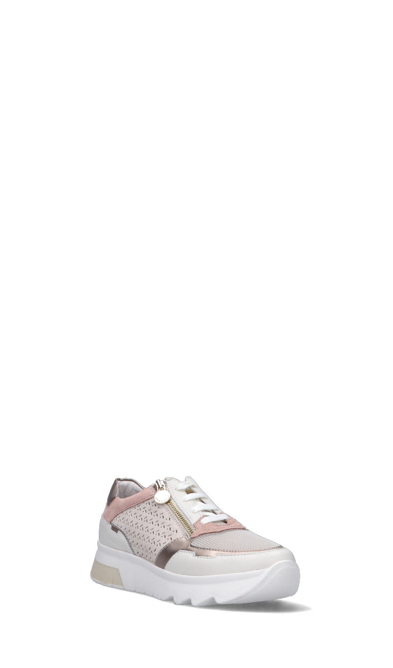 STONEFLY Sneaker donna bianca/rosa in pelle