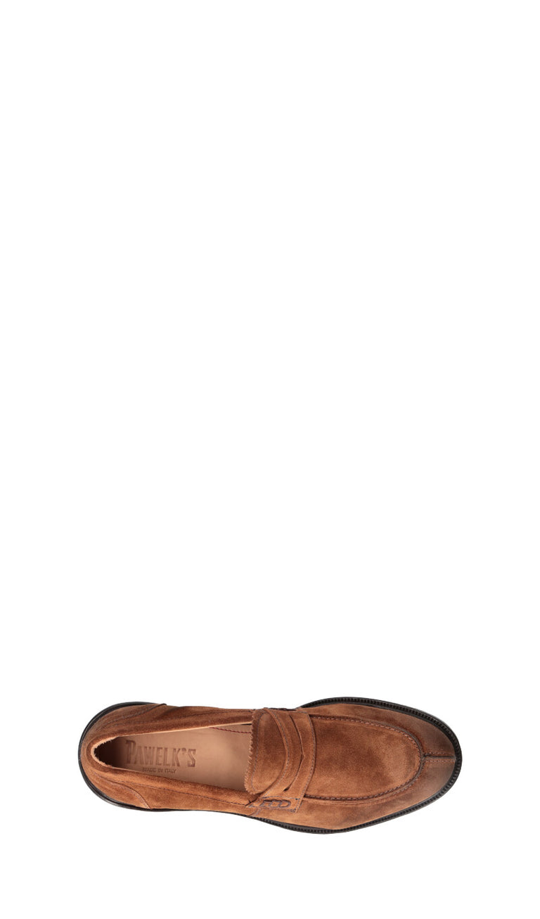 PAWELK'S Mocassino uomo marrone in suede