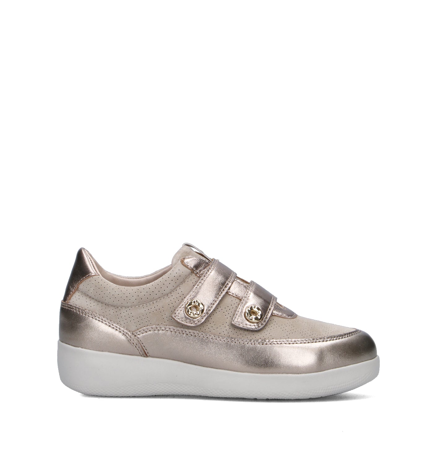 STONEFLY Sneaker donna platino in pelle