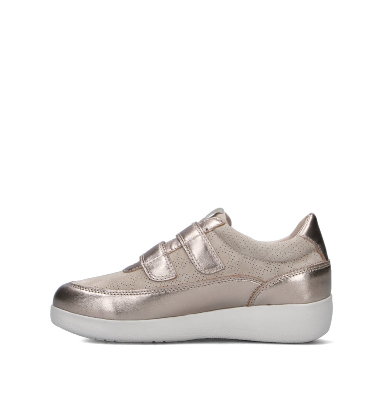 STONEFLY Sneaker donna platino in pelle