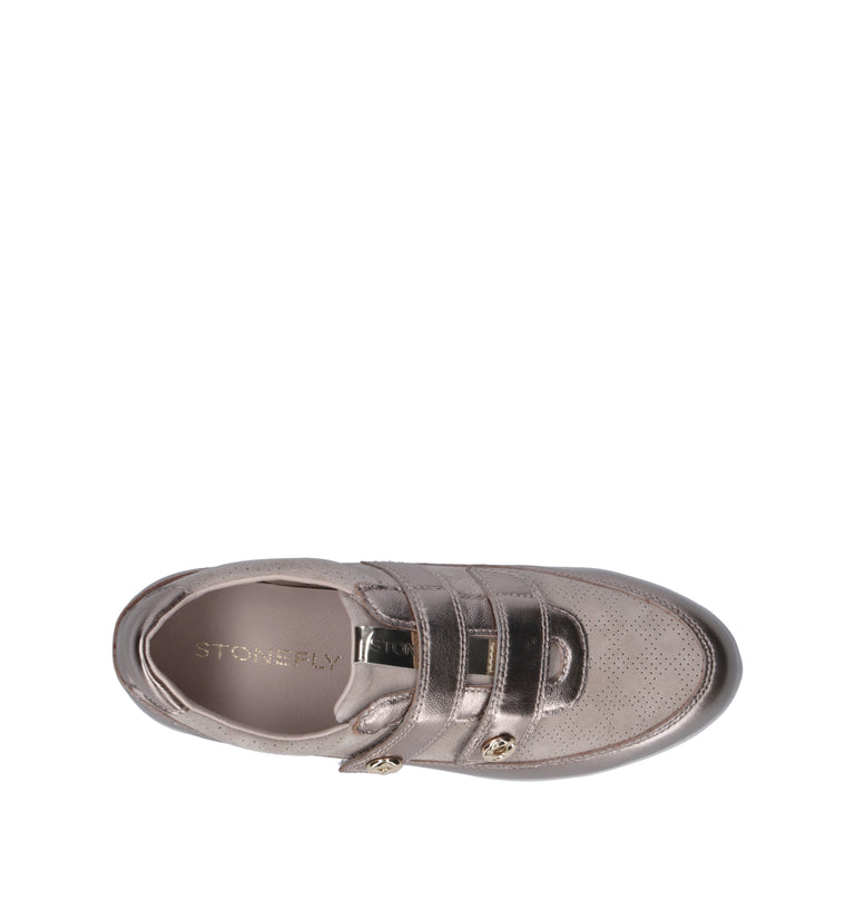 STONEFLY Sneaker donna platino in pelle