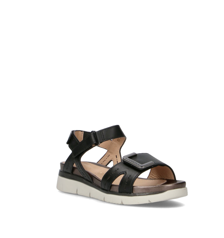STONEFLY Sandalo donna nero in pelle