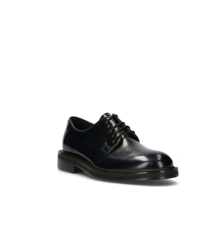 ANTICA CUOIERIA Stringata uomo blu in pelle