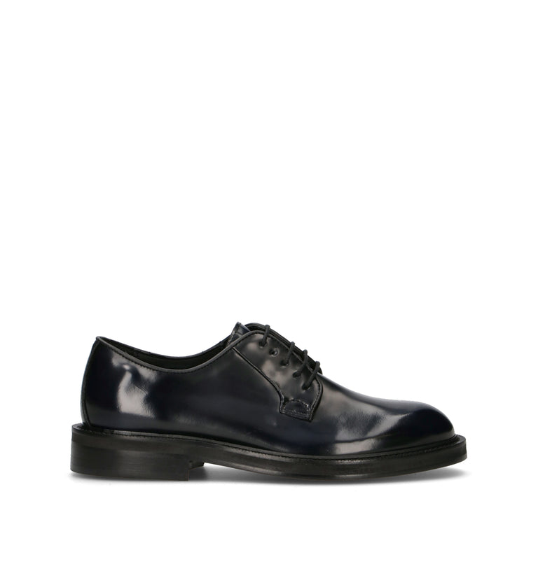ANTICA CUOIERIA Stringata uomo blu in pelle