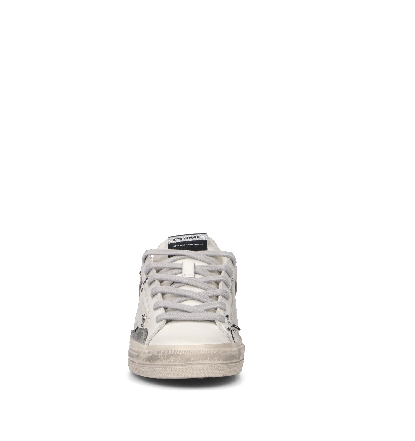 CRIME Sneaker donna bianca in pelle