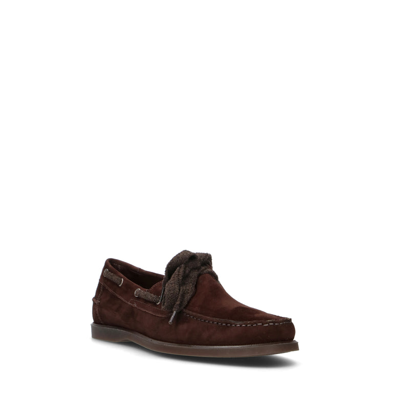 ANTICA CUOIERIA Mocassino uomo marrone in suede