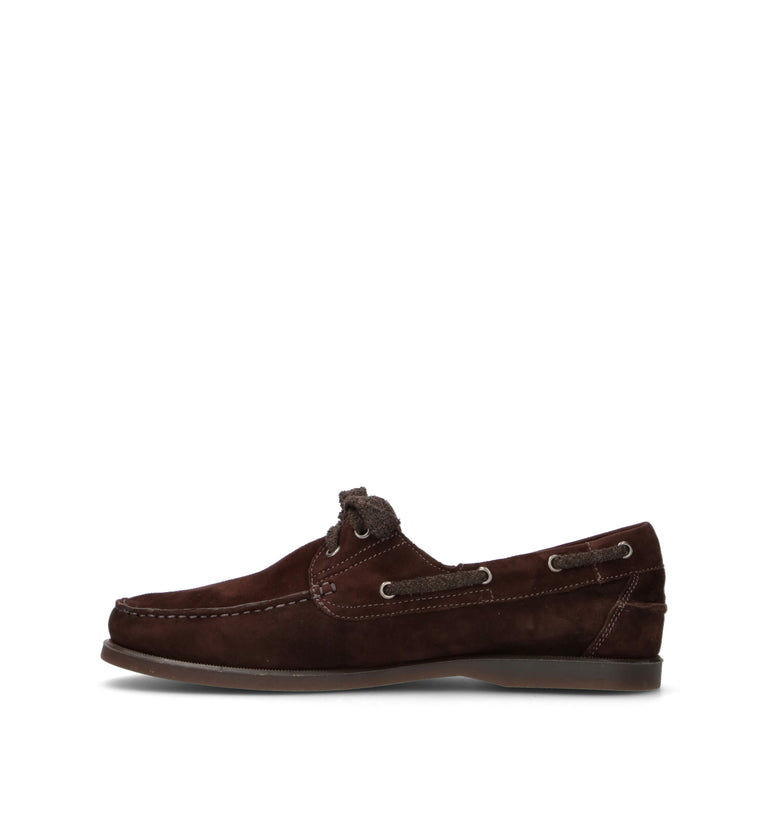 ANTICA CUOIERIA Mocassino uomo marrone in suede