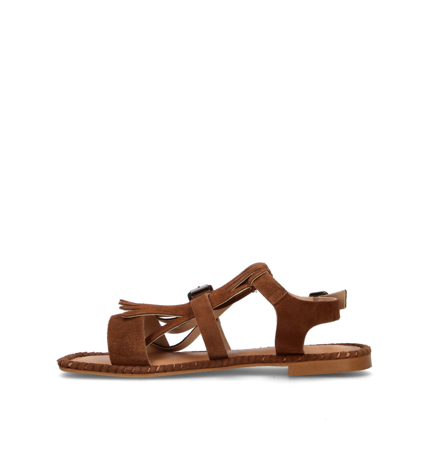 ANTICA CUOIERIA Sandalo donna marrone in suede