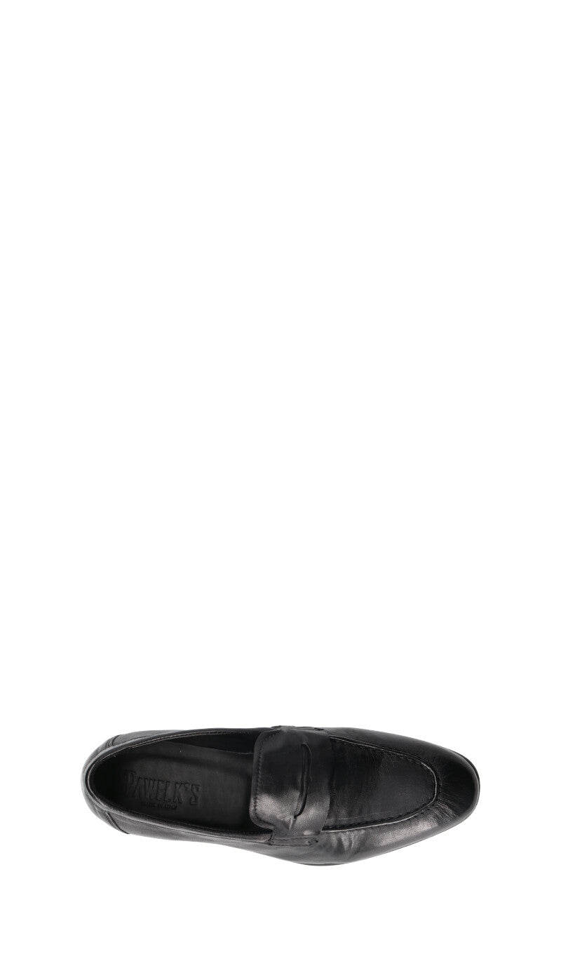 PAWELK'S Mocassino uomo nero in pelle