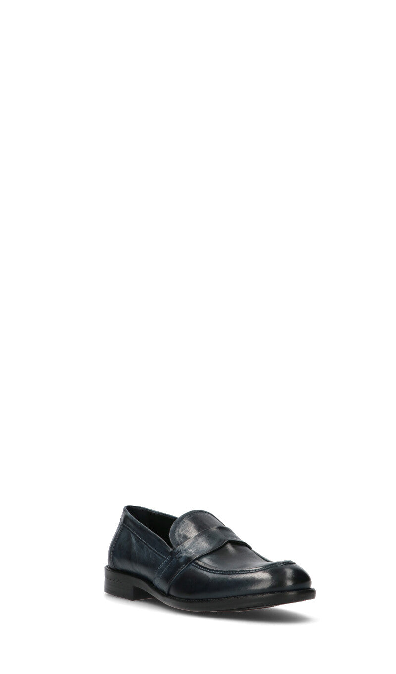 PAWELK'S Mocassino uomo blu in pelle