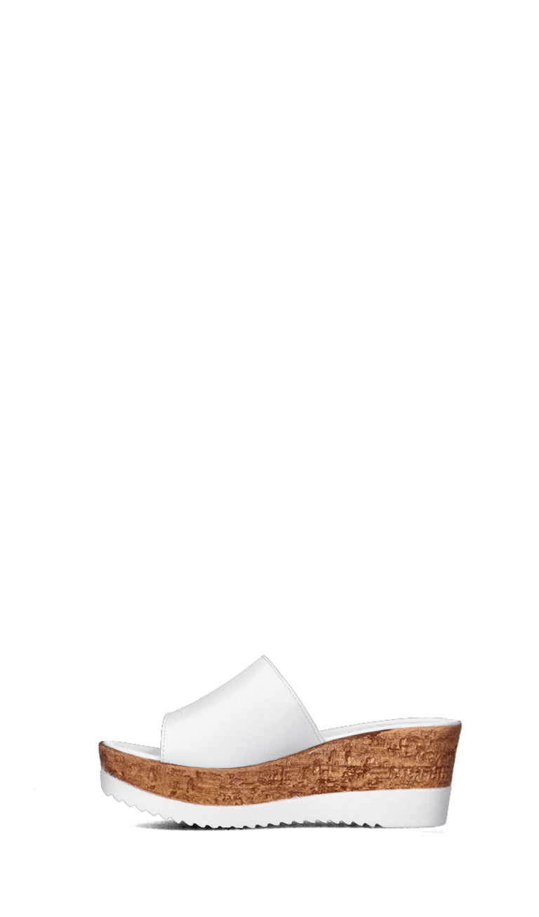 MIDELETTE Ciabatta donna bianca in pelle