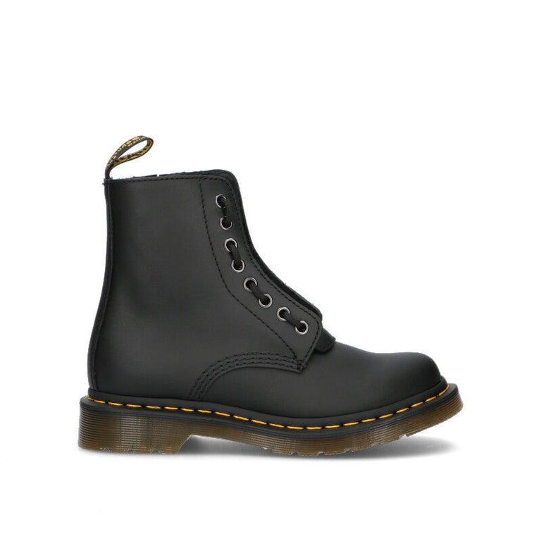 DR. MARTENS - PASCAL FRNT ZIP Donna anfibio nero in pelle