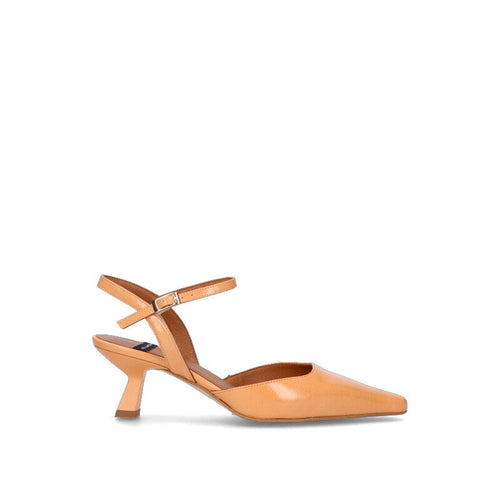 ANGEL ALARCON Decollete donna arancio in pelle verniciata