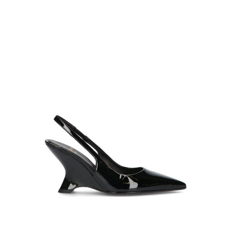 CHANTAL 1962 Slingback donna nera in pelle