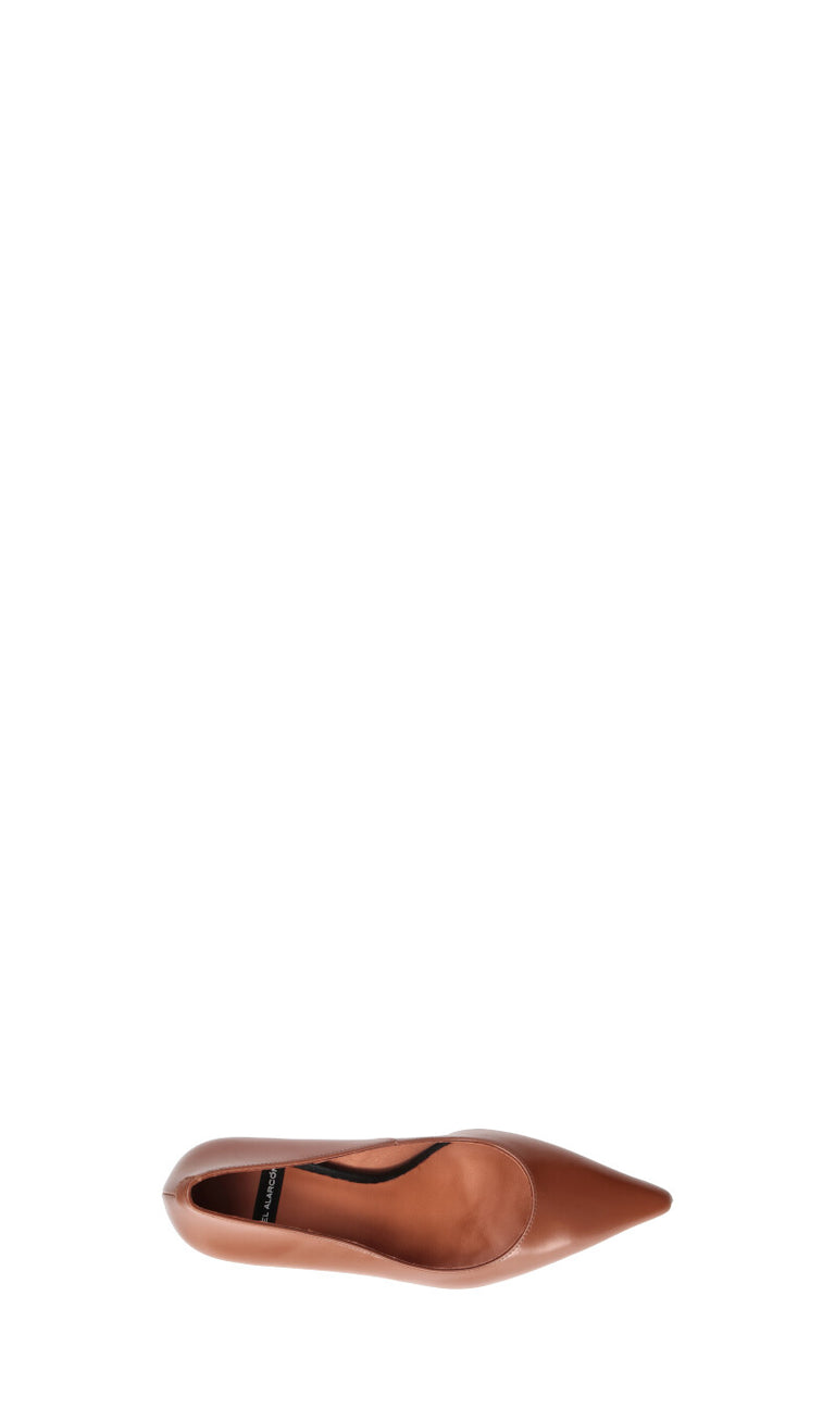 ANGEL ALARCON Décolleté donna cognac in pelle