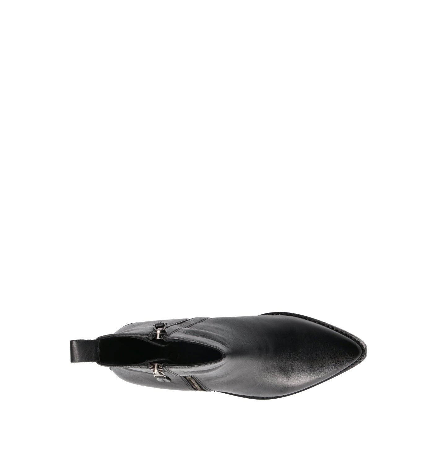 ZOLFO Tronchetto donna nero in pelle