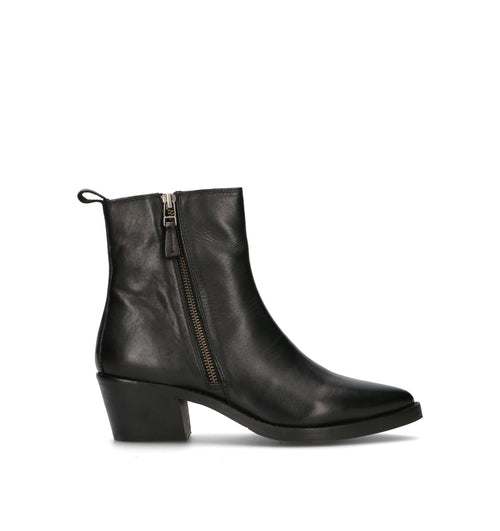 ZOLFO Tronchetto donna nero in pelle