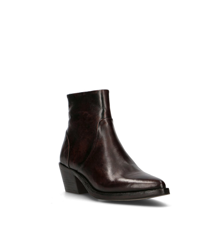 ZOLFO Tronchetto donna marrone in pelle