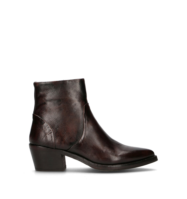 ZOLFO Tronchetto donna marrone in pelle