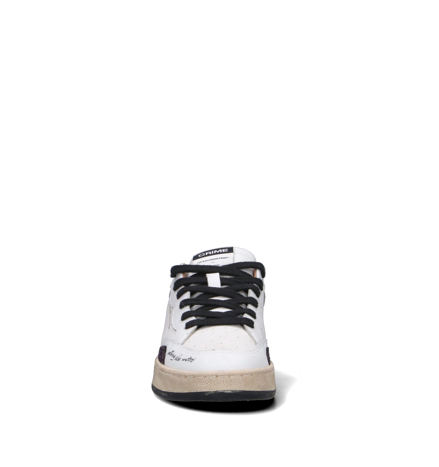 CRIME Sneaker donna bianca in pelle