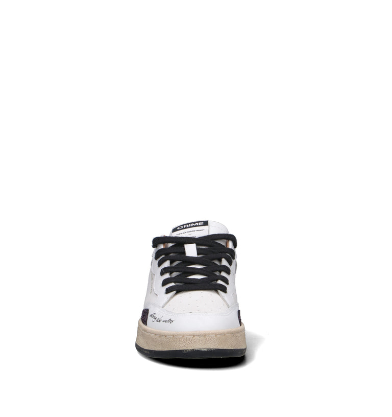 CRIME Sneaker donna bianca in pelle
