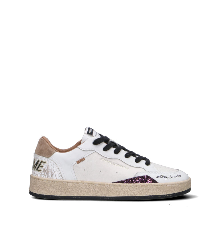 CRIME Sneaker donna bianca in pelle