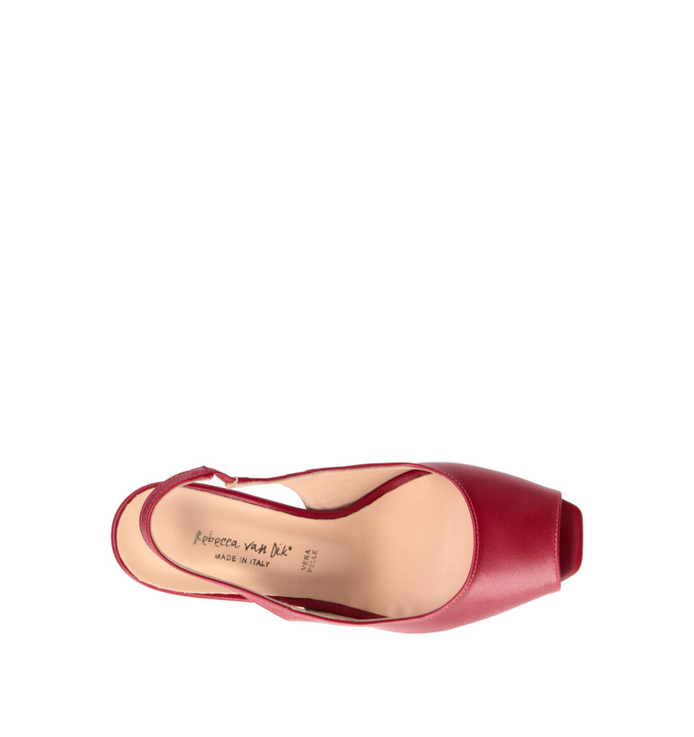 REBECCA VAN DIK Sandalo donna rosso