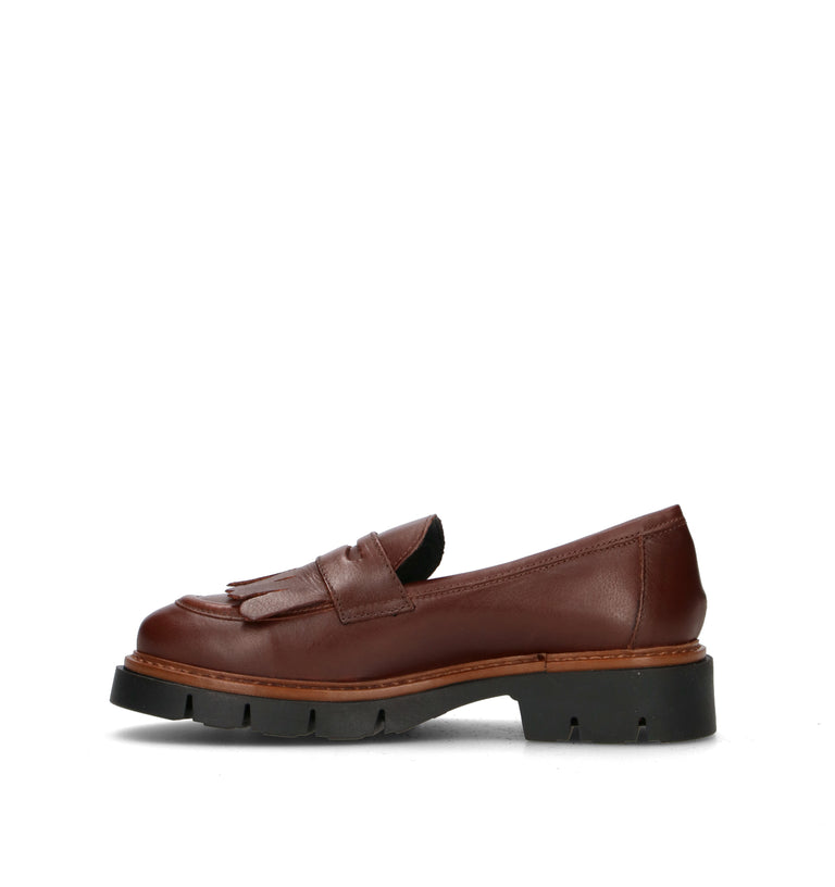 RIZZOLI Mocassino donna marrone in pelle