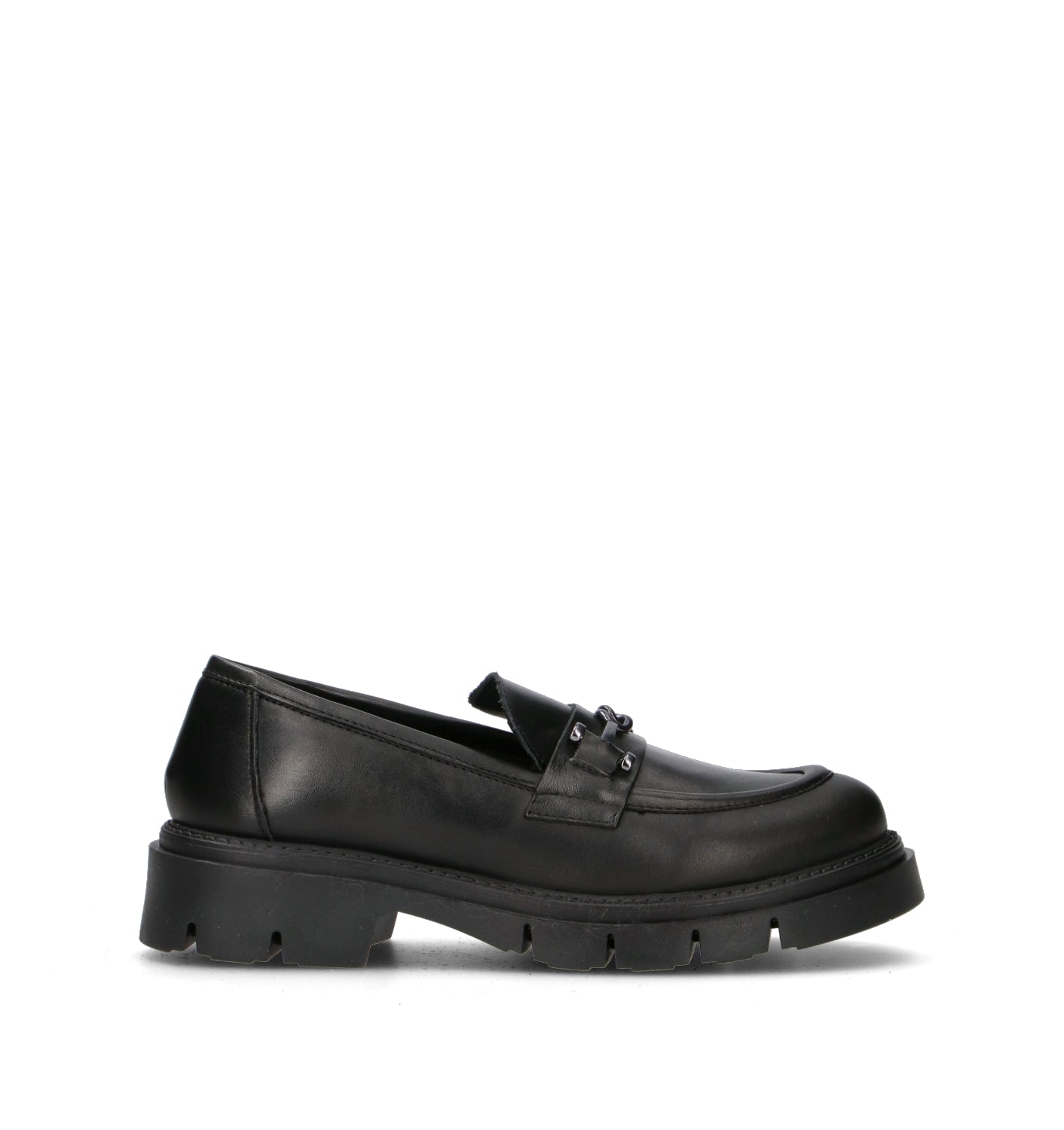 ROSA E ROSA Mocassino donna nero in pelle